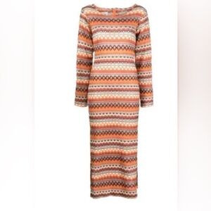 Zehra Maxi Crochet mesh Dress Or Swim coverup M